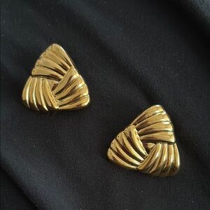 Heaven Mayhem Gold Triangle Earrings